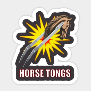 Horse Tongs (military grade, dark) Sticker